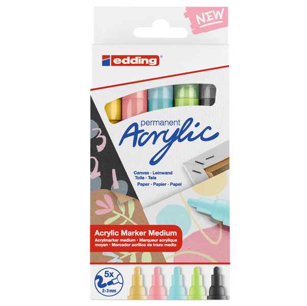 Marcatore Permanente Acrilico 5100 Edding - Punta Tonda - 2-3 mm - 4-5100-5-099