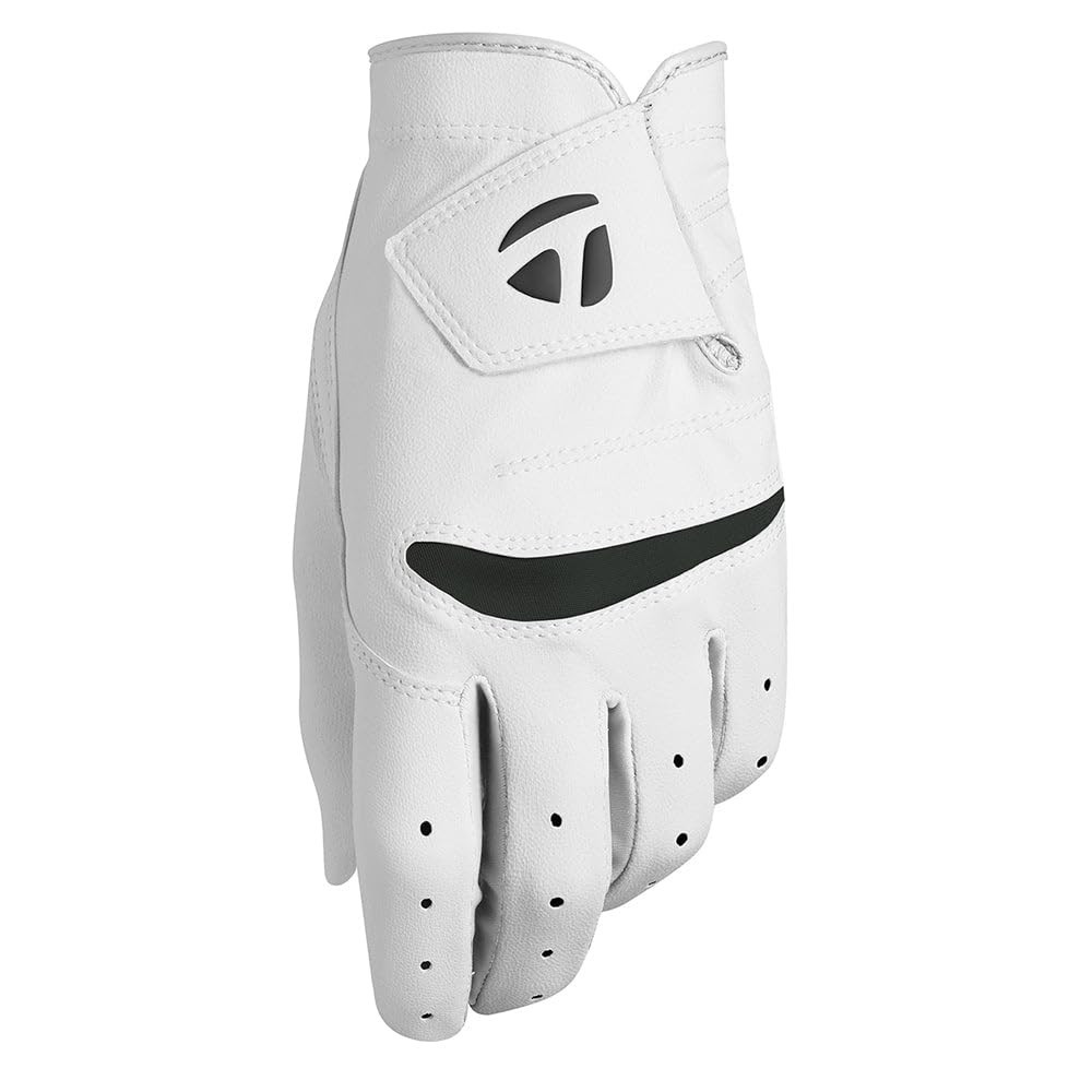 TaylorMade Stratus Soft, Guanto da Golf Uomo, Bianco, M (f3c)