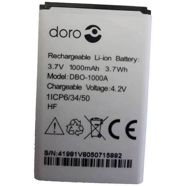 doro 380147  Batteria per smartphone 1370, 1372, 2404 1000 mAh