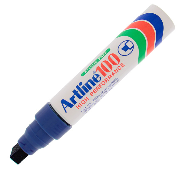 Marcatore Permanente A100 Artline - Punta Scalpello - 7,5-12 mm - A100B (Blu)