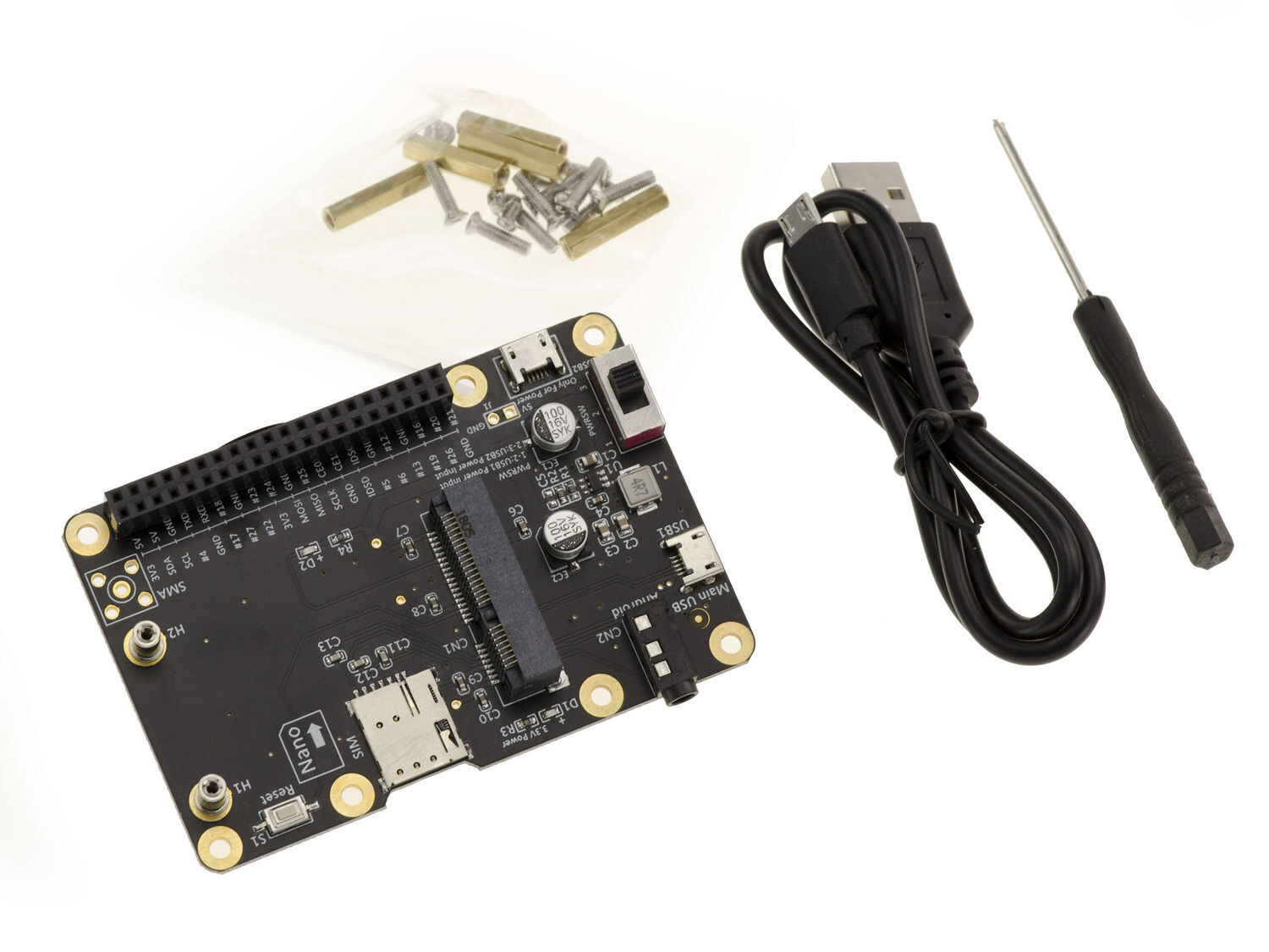 3G 4G LTE HAT Per Raspberry Pi, Samsung ARTIK, Latte Panda O ASUS Tinker
