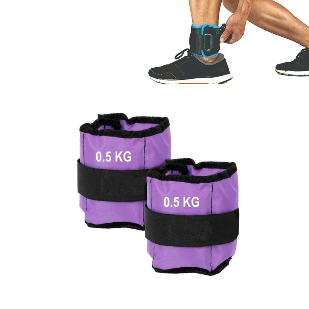 FFitness Pesi per Polsi e Caviglie (2 x 0.50 kg) Wrist/Ankle Weights con (i0G)