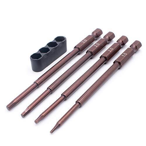 LCX Racing 4 pezzi 1/4" Set di Bit Esagonali Metrici, Cacciavite (z0Q)