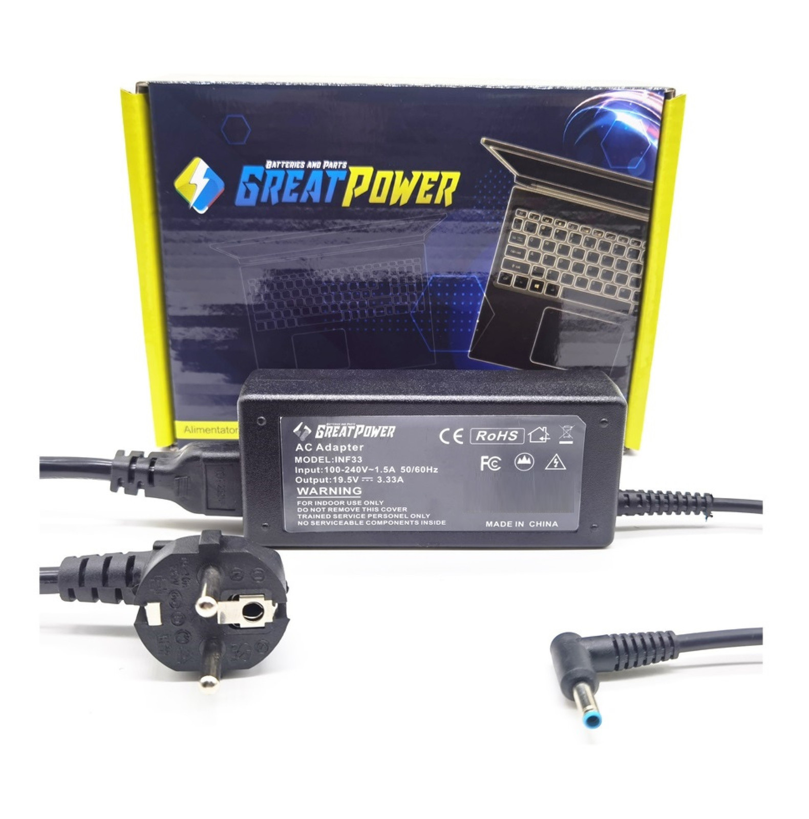 Alimentatore caricabatteria per HP 17-e000el 17-e001sl 17-e101sl 17-e103er 17-e1
