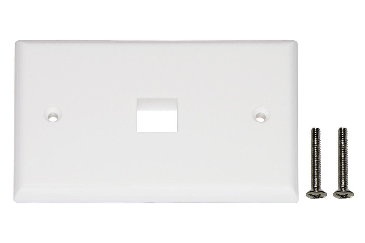 PLACCA PORTA FRUTTI 1 POSIZIONE X JACK UTP/STP COLORE CHIARO