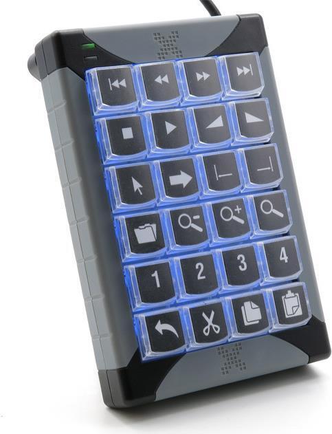 P&I Engineering XK-24 tastiera USB Nero Grigio (PI Engineering X-Keys Programmab