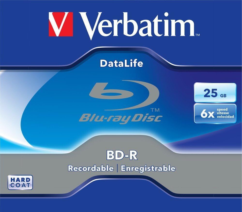 VERBATIM Bd-R Datalife 25Gb*6X Jewel Case (1 PEZZO)