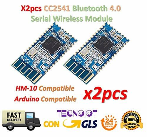 TECNOIOT 2pcs CC2541 4.0 BLE Bluetooth UART Transceiver Module CC2540 HM-10 iBea