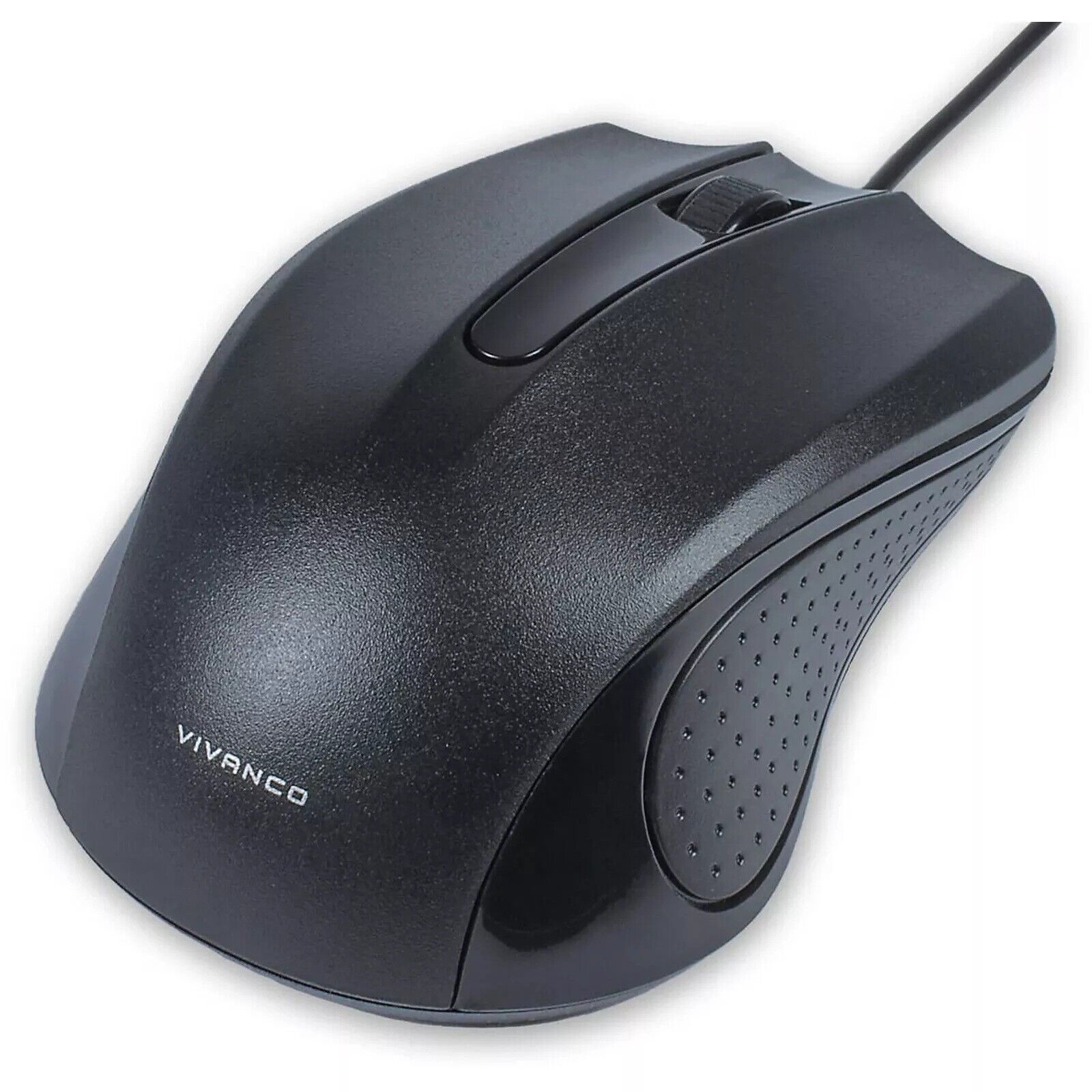 Mouse con filo USB 1,2 mt VIVANCO per PC Computer Laptop 3 bottoni 1000 DPI nero