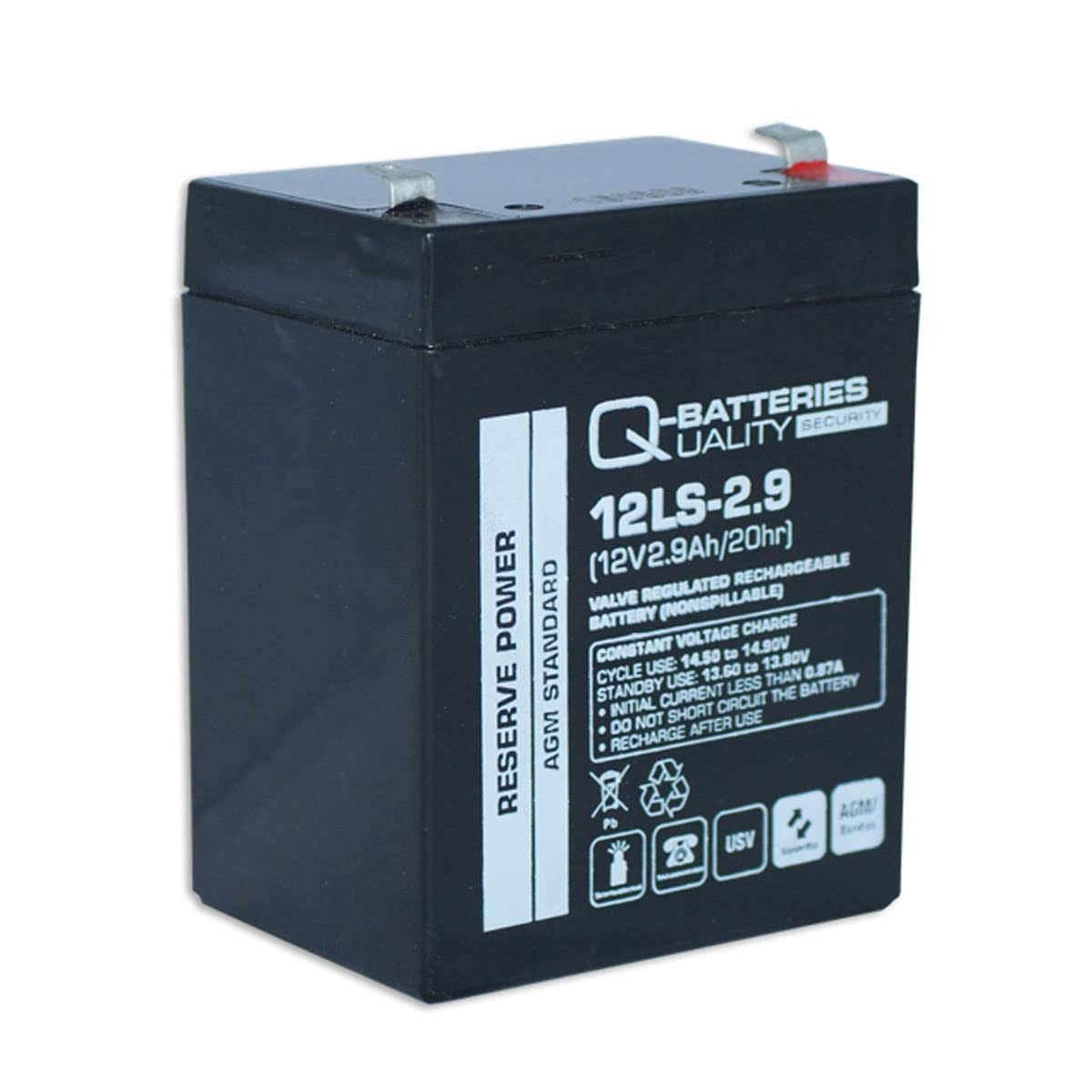 Q-Batteries Batteria AGM VRLA 12LS-2.9 12V 2,9Ah al piombo (r3z)