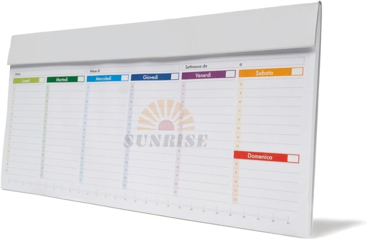 Planner Settimanale 2025 Piccolo Mini Planner Settimanale 30x15 cm