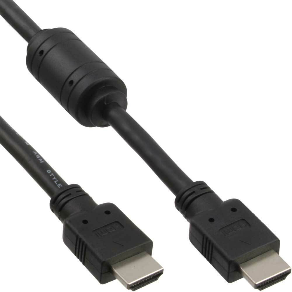 INL InLine® Cavo HDMI 1.3, Ferrite, 1m, 3D, nero, maschio / maschio HDMI-High S