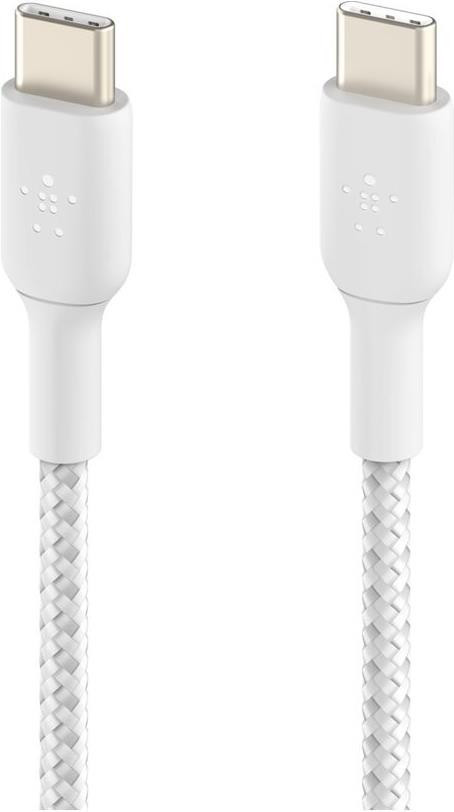 BOOSTCHARGE GEFLOCHTENES USB-C - BRAIDED CABLE WHITE 0.15M WHITE