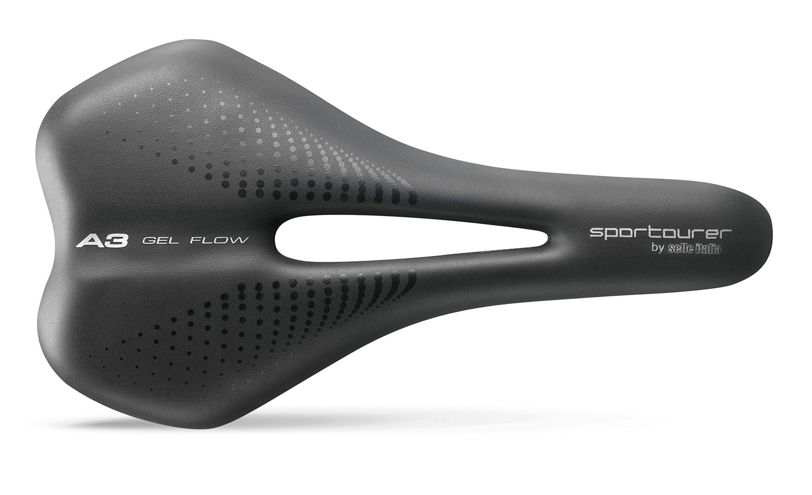 Selle Italia A3 GEL FLOW - Sella Comoda per Bicicletta con Gel, Foro (T2X)