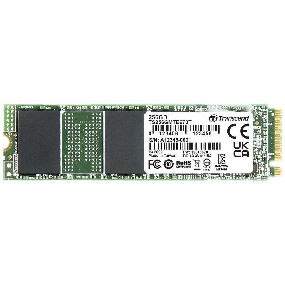 Transcend MTE670T 256 GB SSD interno NVMe/PCIe M.2 PCIe NVMe 3.0 x4 Industrial