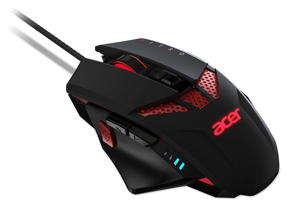 Acer Nitro Gaming Mouse, Mouse Gaming, fino a 4.200 DPI, 4 livelli DPI, 8 (f6B)
