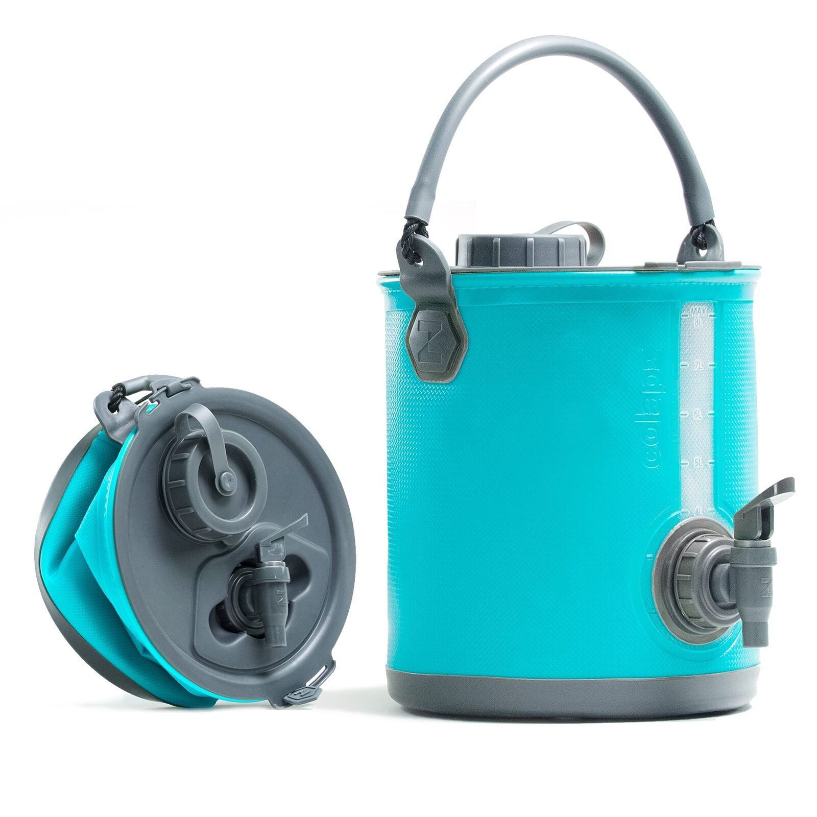 Colapz Dispenser di acqua pieghevole con rubinetto, 8 l, verde oliva, (Z6i)