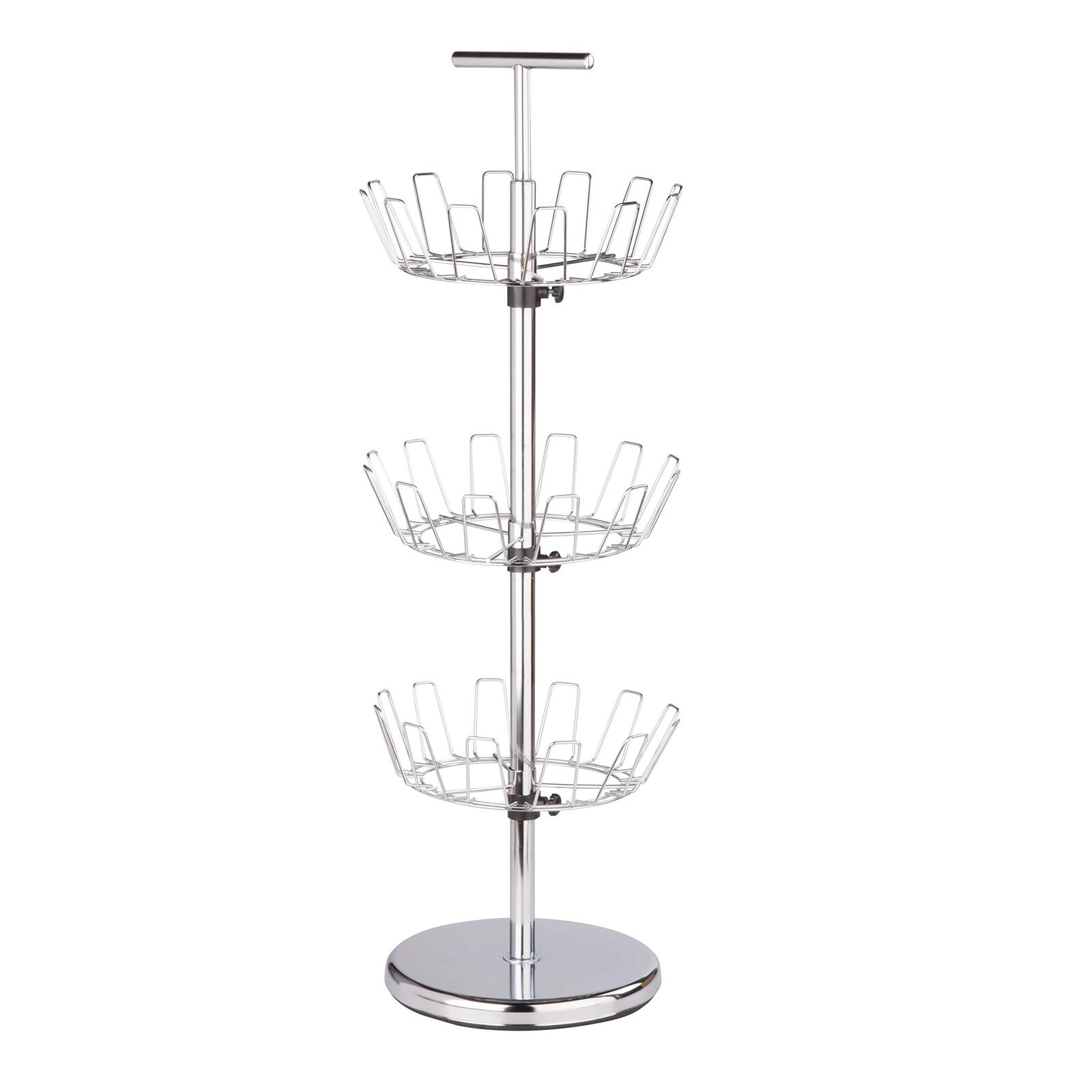 Honey Can Do Shoe-Tree, Chrome, 3-Tier (U6T)