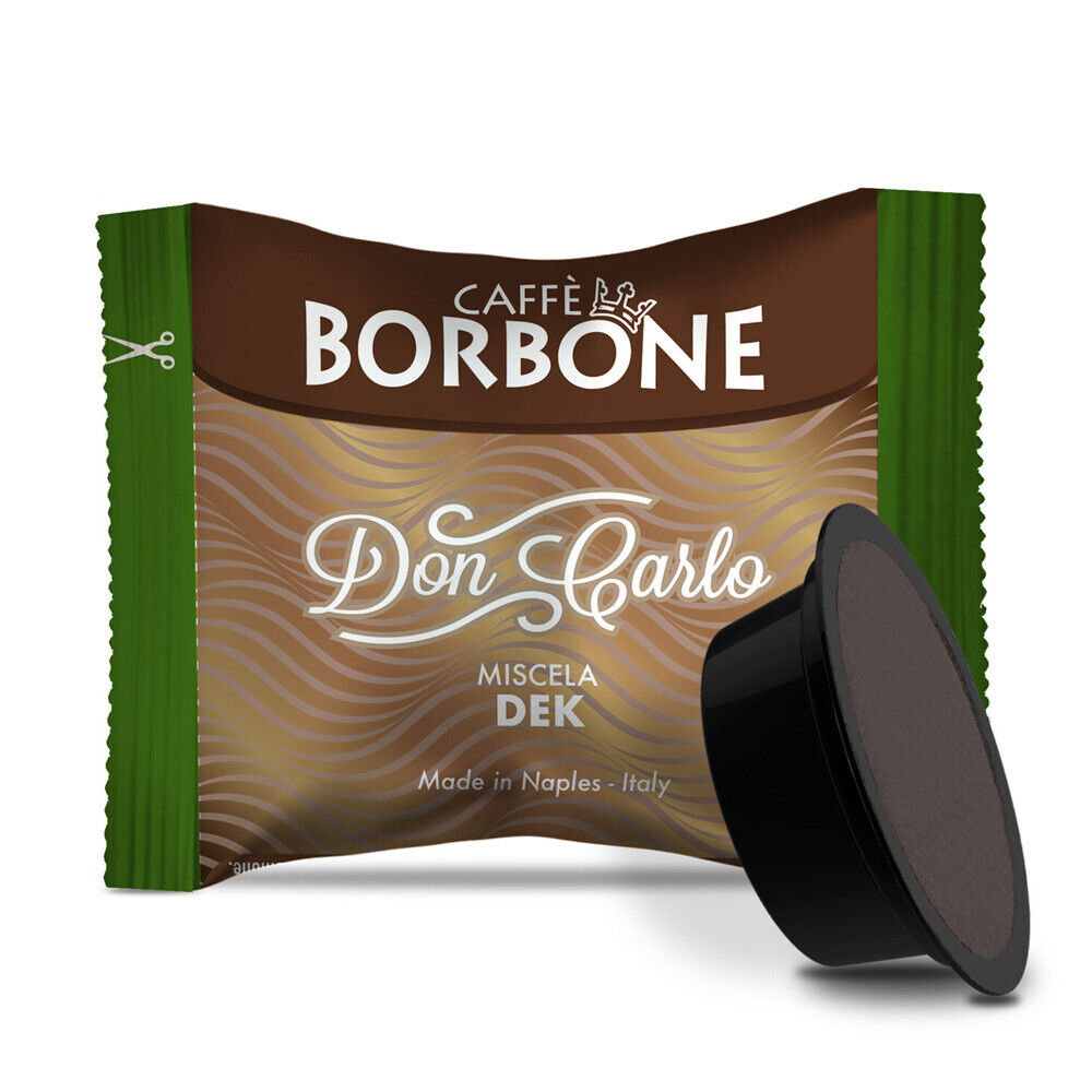 Caffè Borbone capsule Don Carlo Lavazza A modo mio DEK VERDE - 50 pz