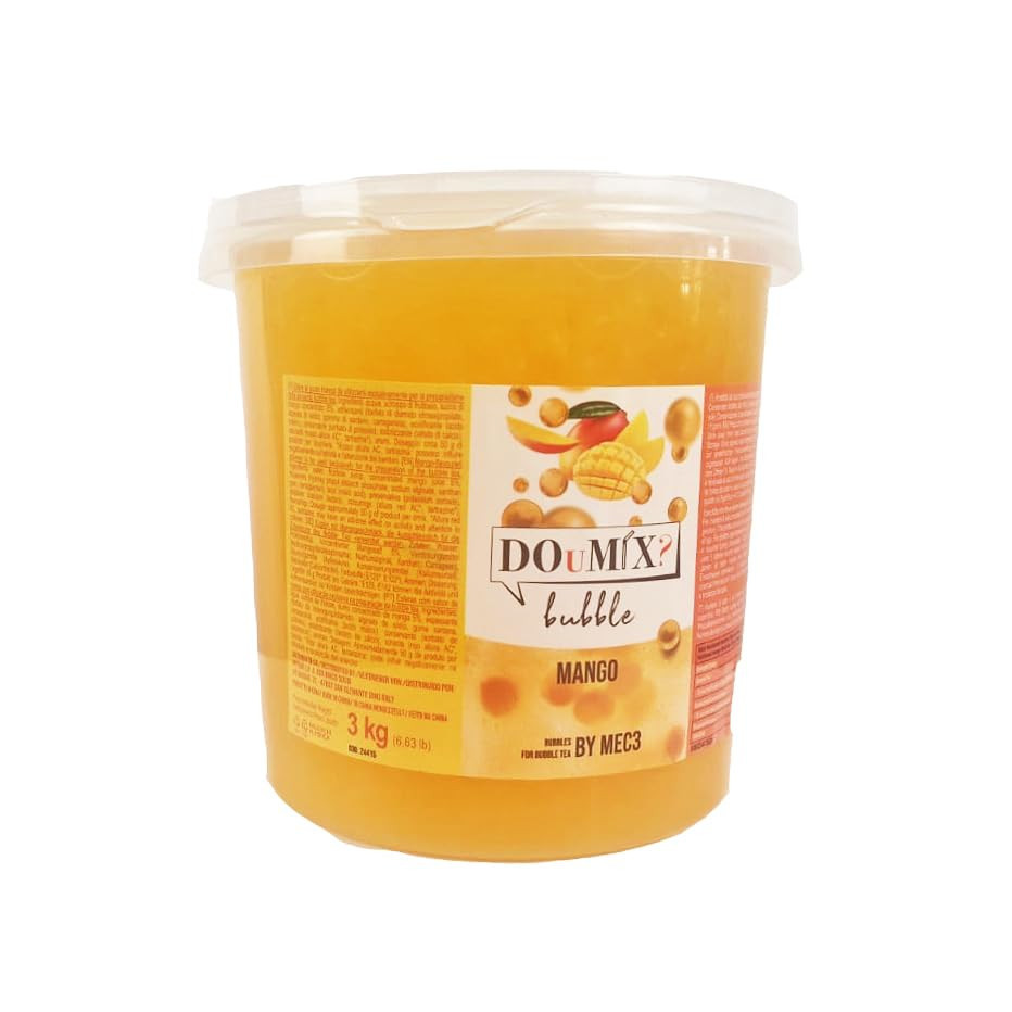 Do U Mix Mec3 Bubbles al gusto Mango per Bubble Tea, Barattolo da 3 Kg, Sfere...