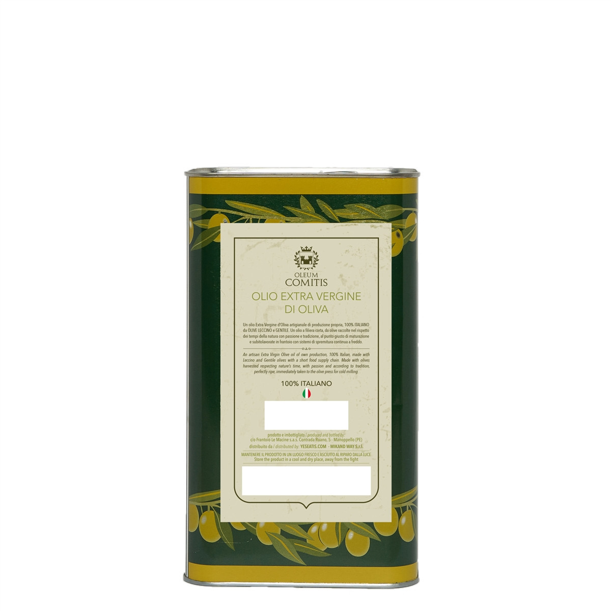 Oleum Comitis - Olio Extra Vergine di Oliva - 3 Litri