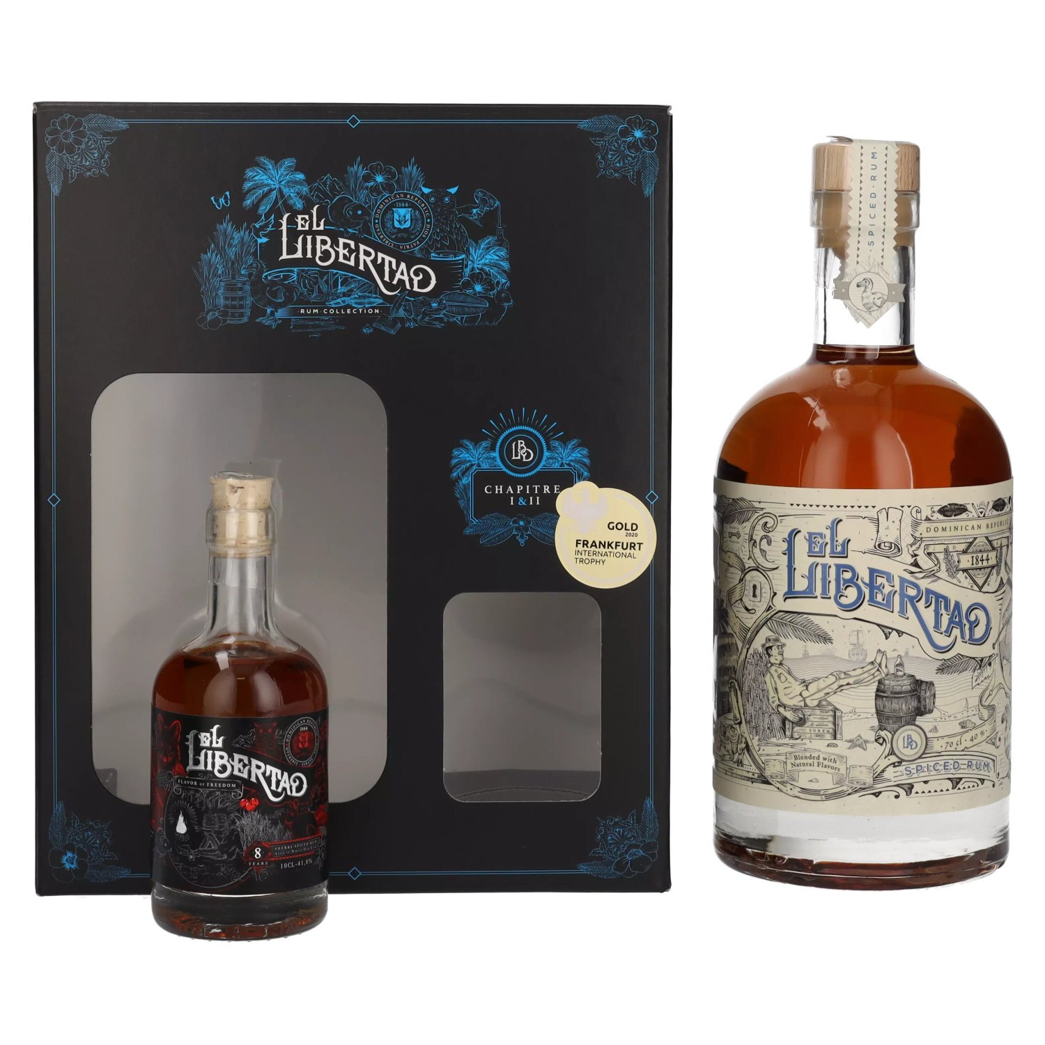 Rum speziato El Libertad CHAPITRE I & II con Chapter II Mini 0,1l