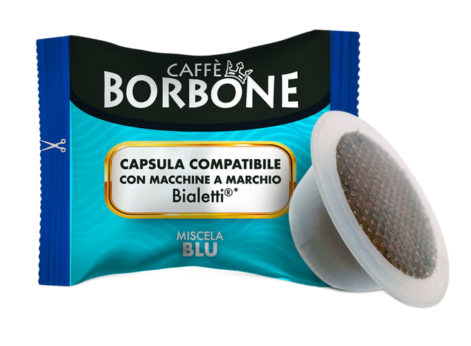 CAFFÈ BORBONE - MISCELA BLU - Box 50 CAPSULE COMPATIBILI BIALETTI da 6g