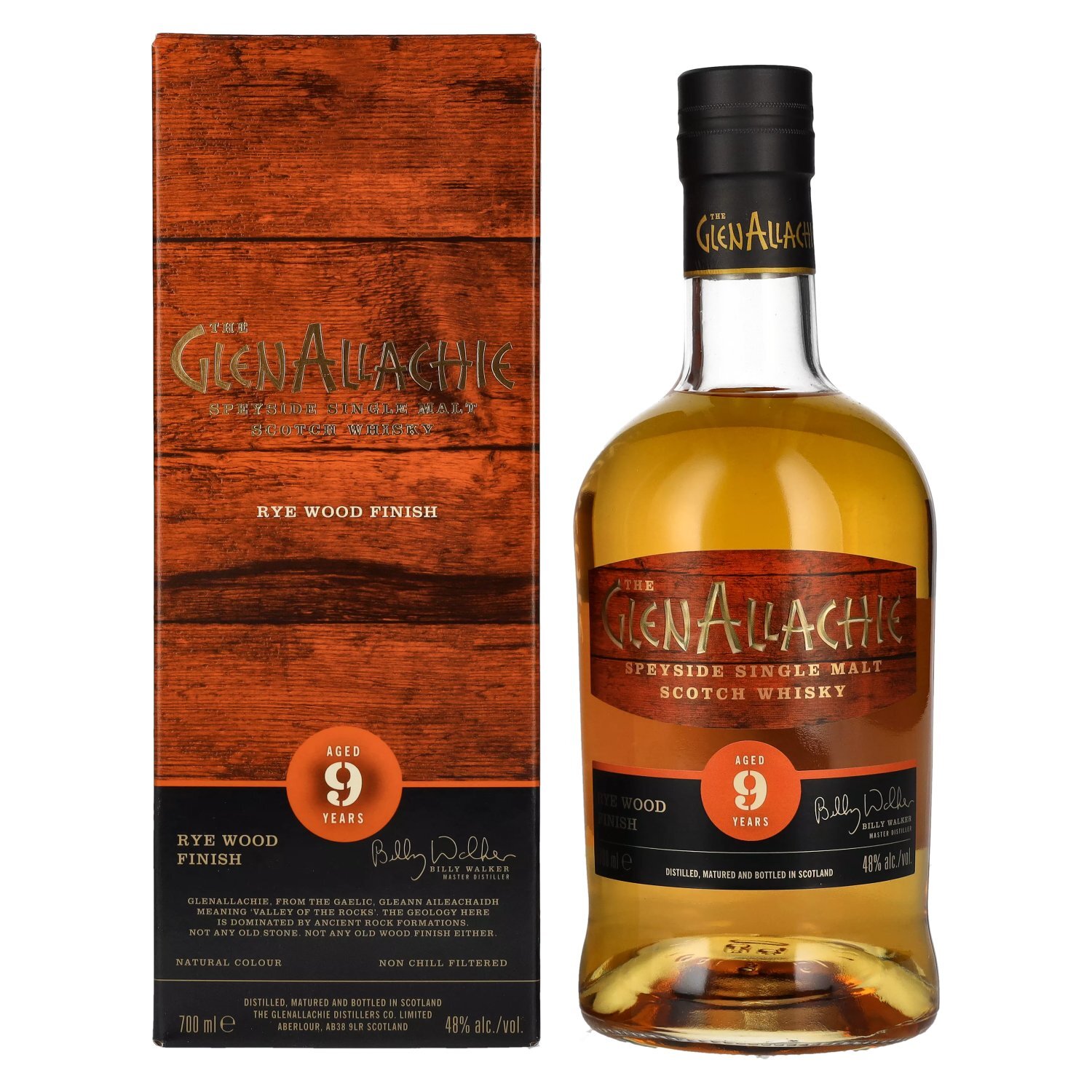 The GlenAllachie 9 Years Old RYE CASK FINISH