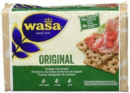 3 PZ. WASA ORIGINAL 275GR fette Croccanti di Segale Ricche di Fibre salutistico
