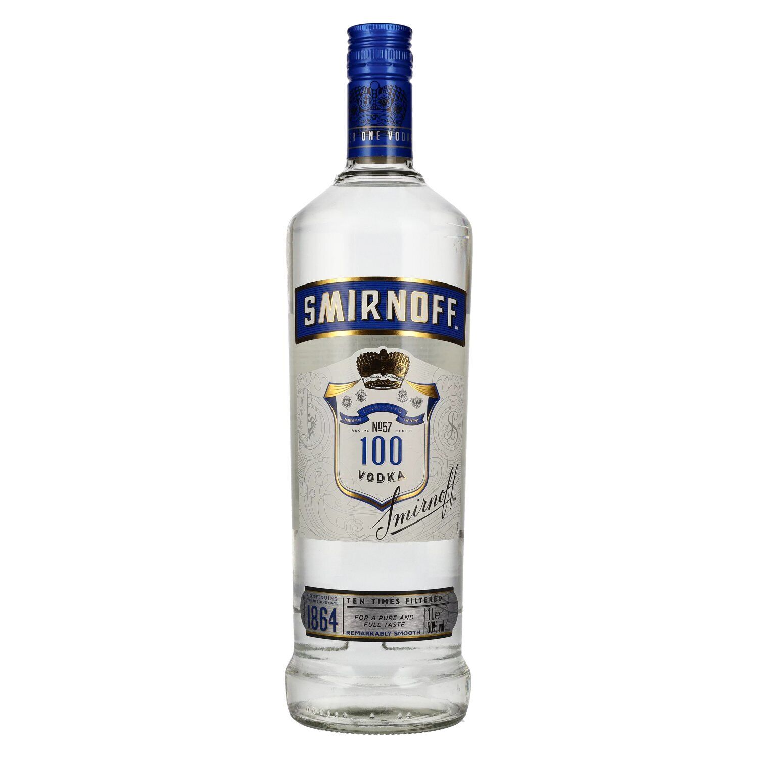 Smirnoff Triple Distilled 100 PROOF Vodka Blue Label