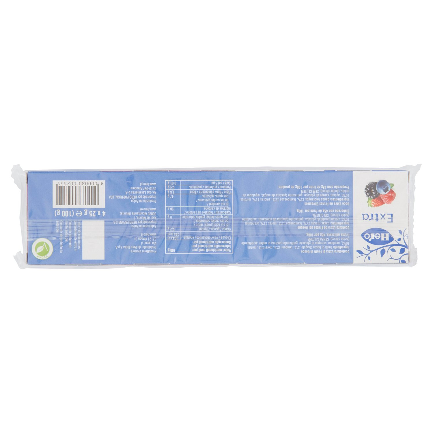 Hero Extra Confettura di Frutti di Bosco 4 x 25 g