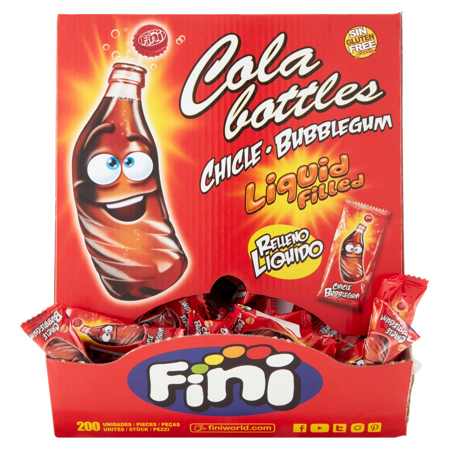 Fini Cola bottles Bubblegum 200 x 5 g