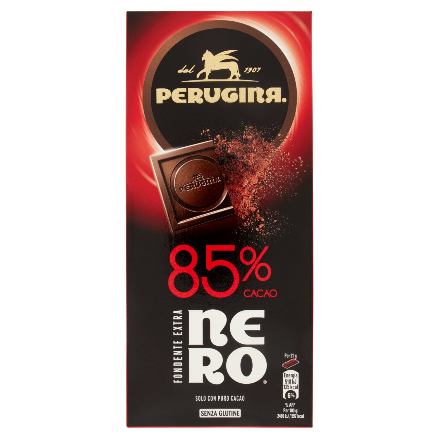 PERUGINA Nero Fondente Extra 85% Tavoletta Cioccolato Fondente 85g