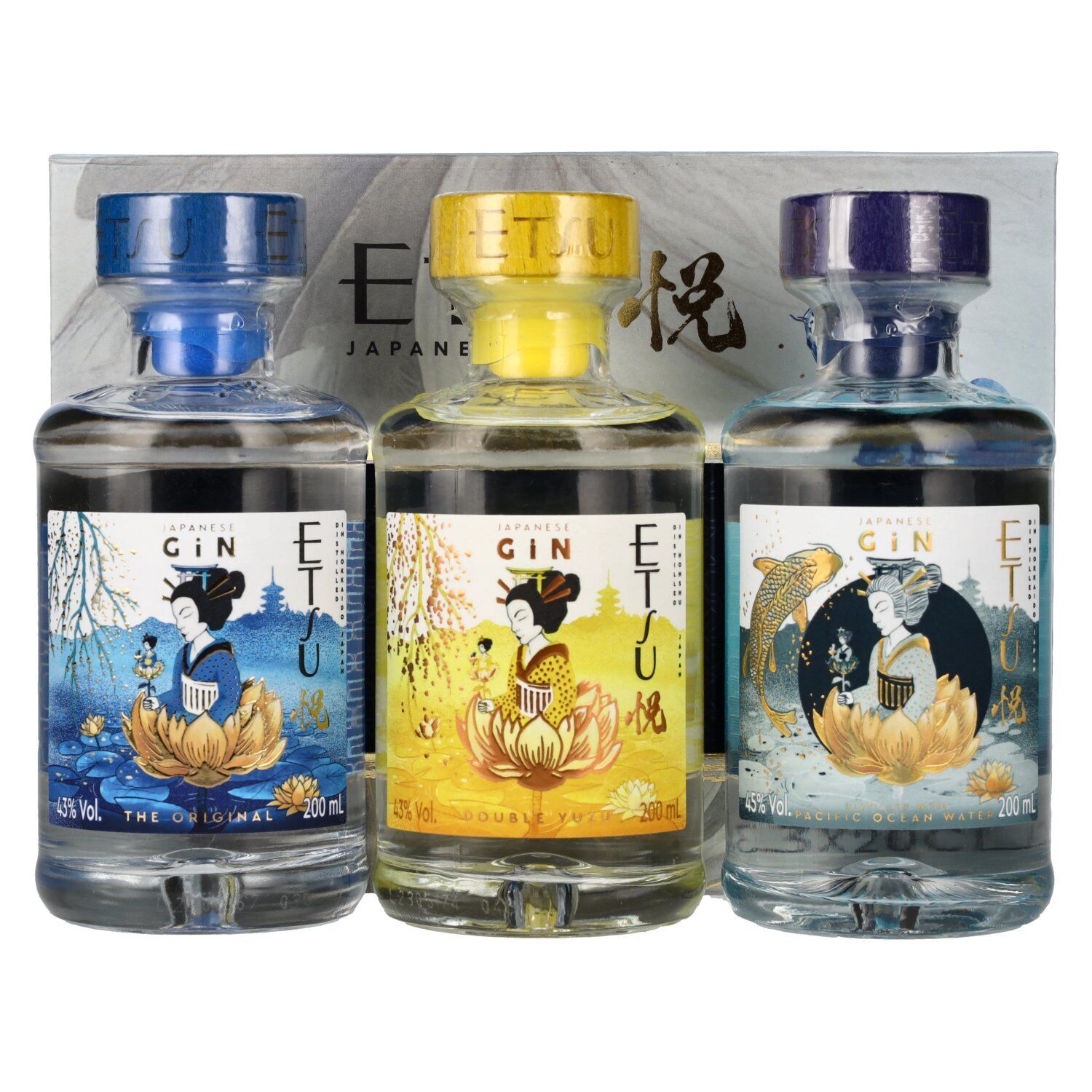 Etsu Japanese Gin Set 3x0,2l