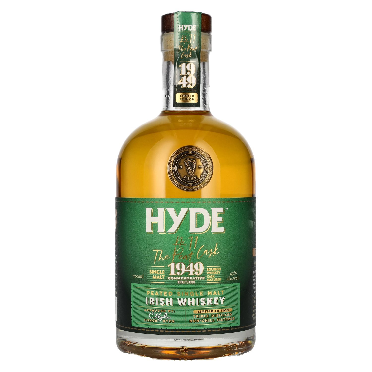 Hyde No.11 THE PEAT CASK 1949 Peated Single Malt Irish Whiskey Commemorative Edi