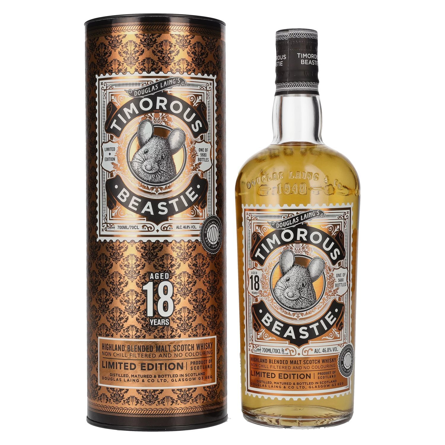 Douglas Laing TIMOROUS BEASTIE 18 Years Old Highland Blended Malt Limited Editio