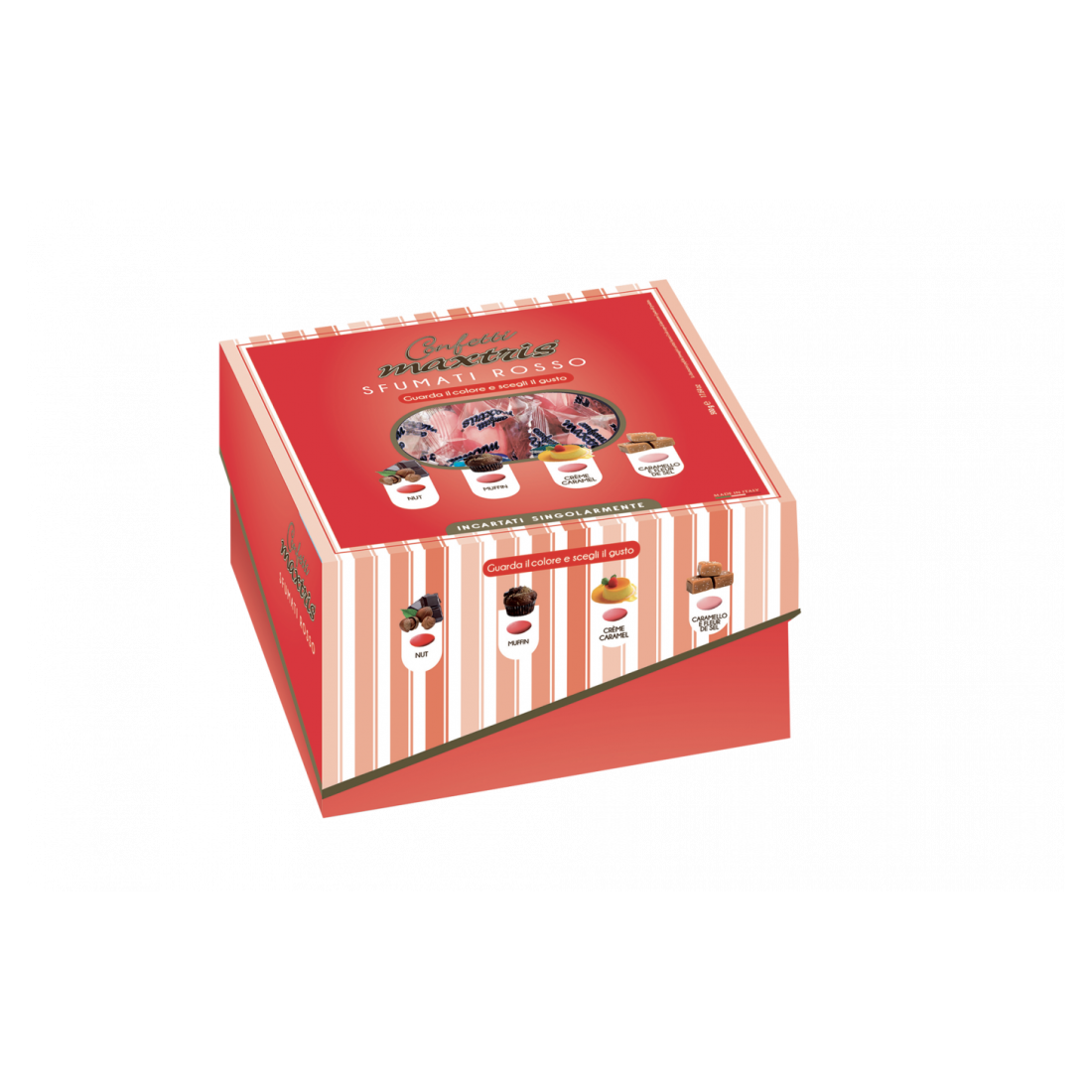 Maxtris | confetti mono imbustati ciocomandorla vassoio 500 gr | dolce laurea sf