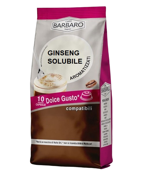 GINSENG SOLUBILE BARBARO - 10 CAPSULE COMPATIBILI DOLCE GUSTO da 13g