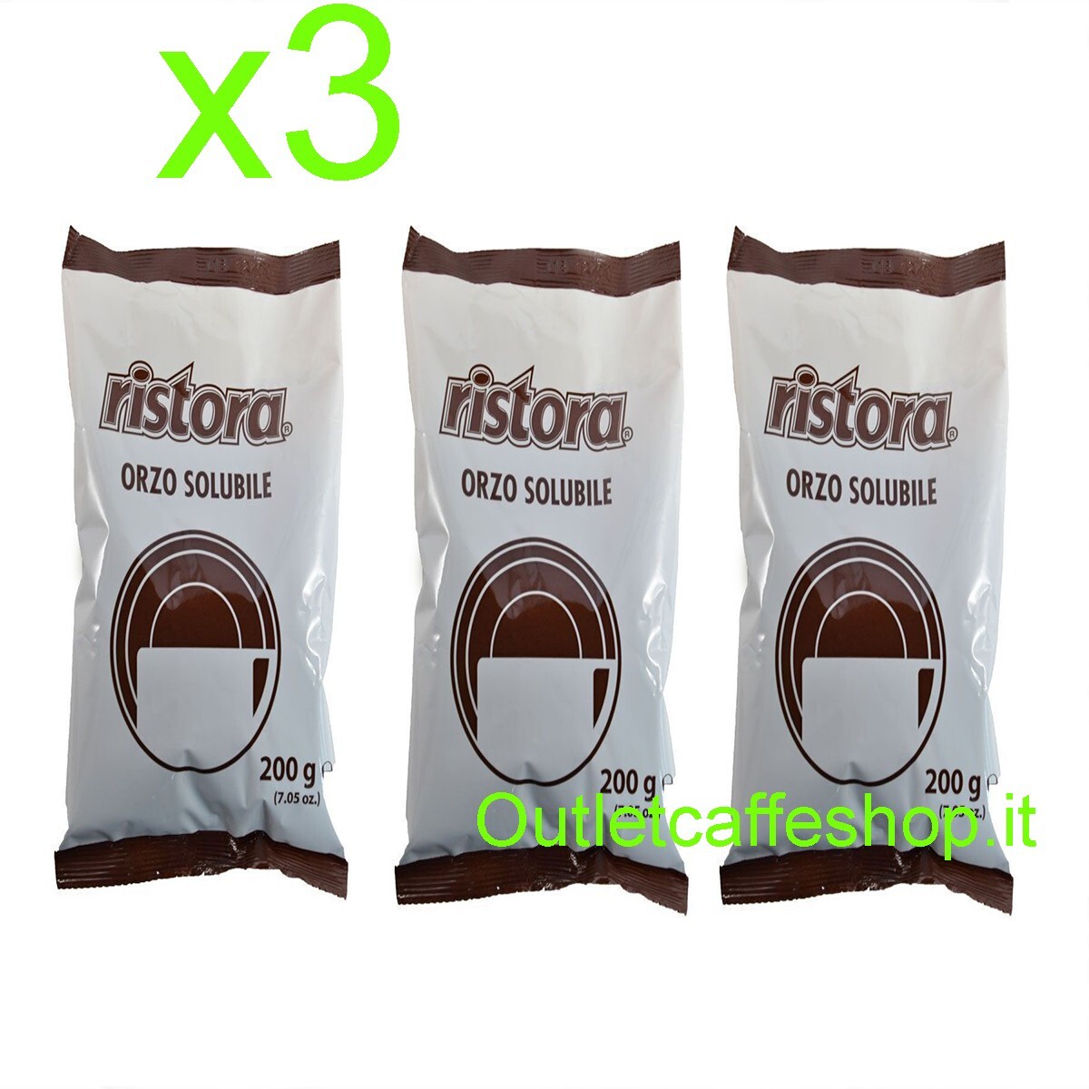 ORZO SOLUBILE RISTORA IN BUSTA - 3 conf. da 200 gr- Senza Additivi TOP Selection