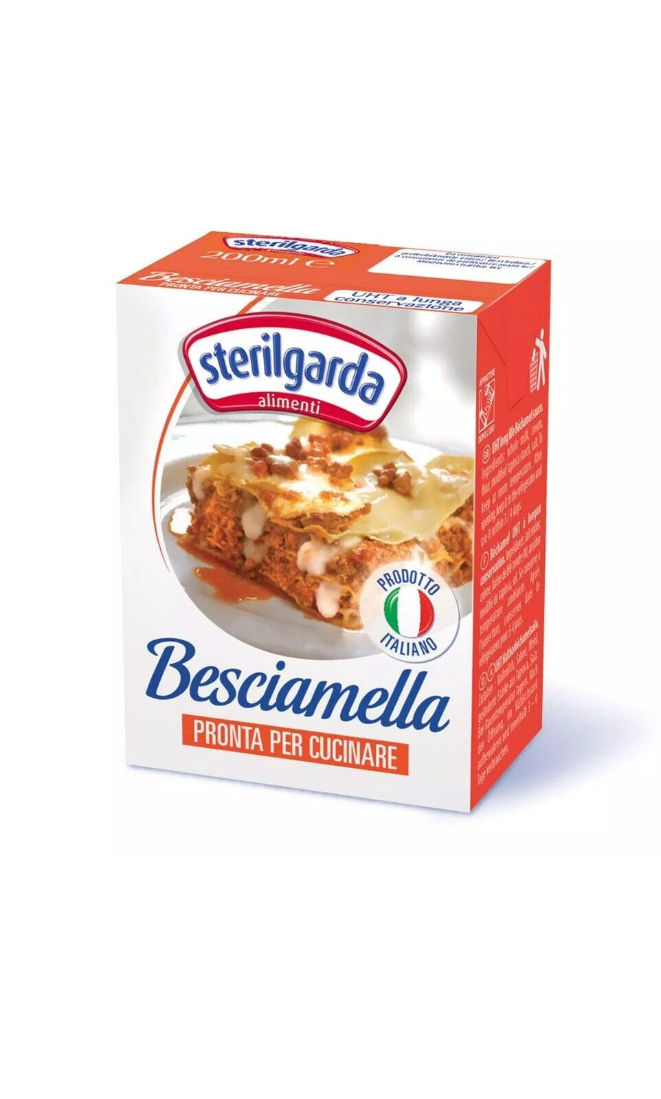 BESCIAMELLA CLASSICA STERILGARDA PANNA CHEF 200 ML PRIMO PASTA LASAGNA CREMOSA
