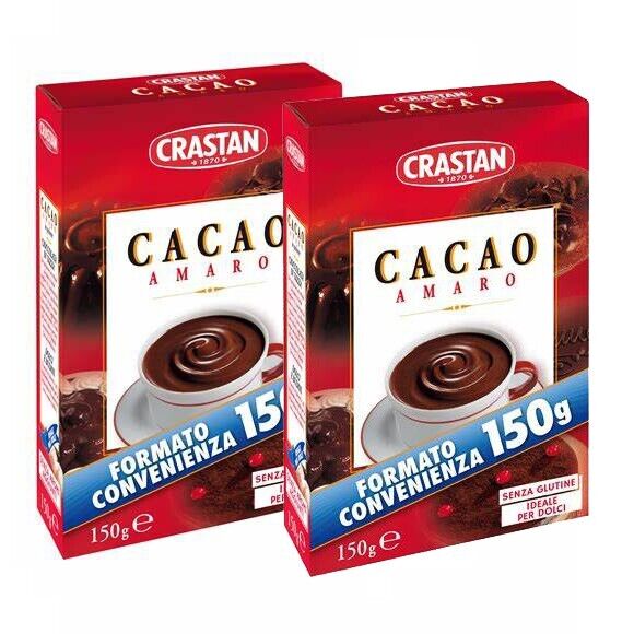 CACAO CRASTAN 300 grammi Amaro Dolci Cucina Cioccolata SPEDIZIONE GRATIS
