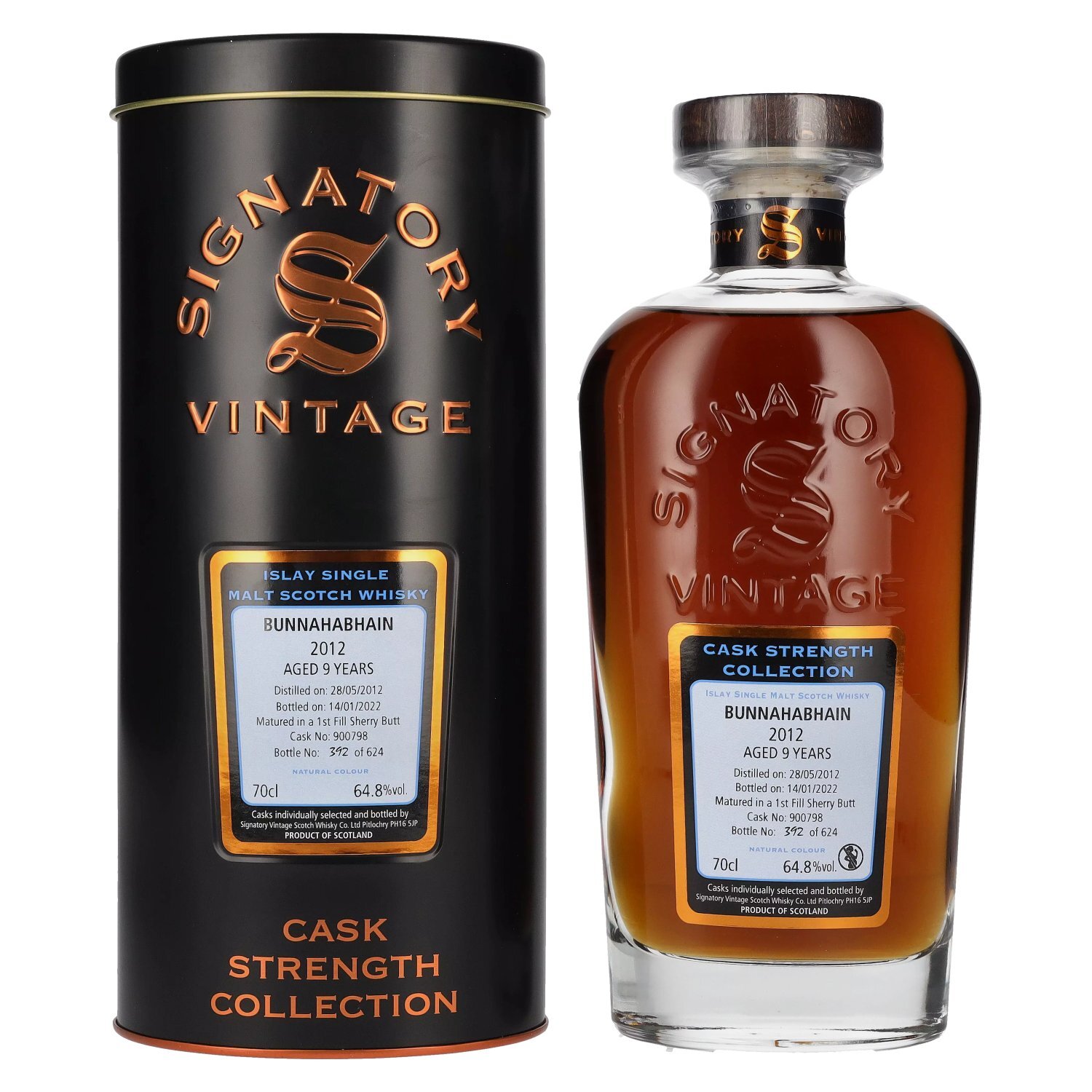 Signatory Vintage BUNNAHABHAIN 9 Years Old Cask Strength 2012