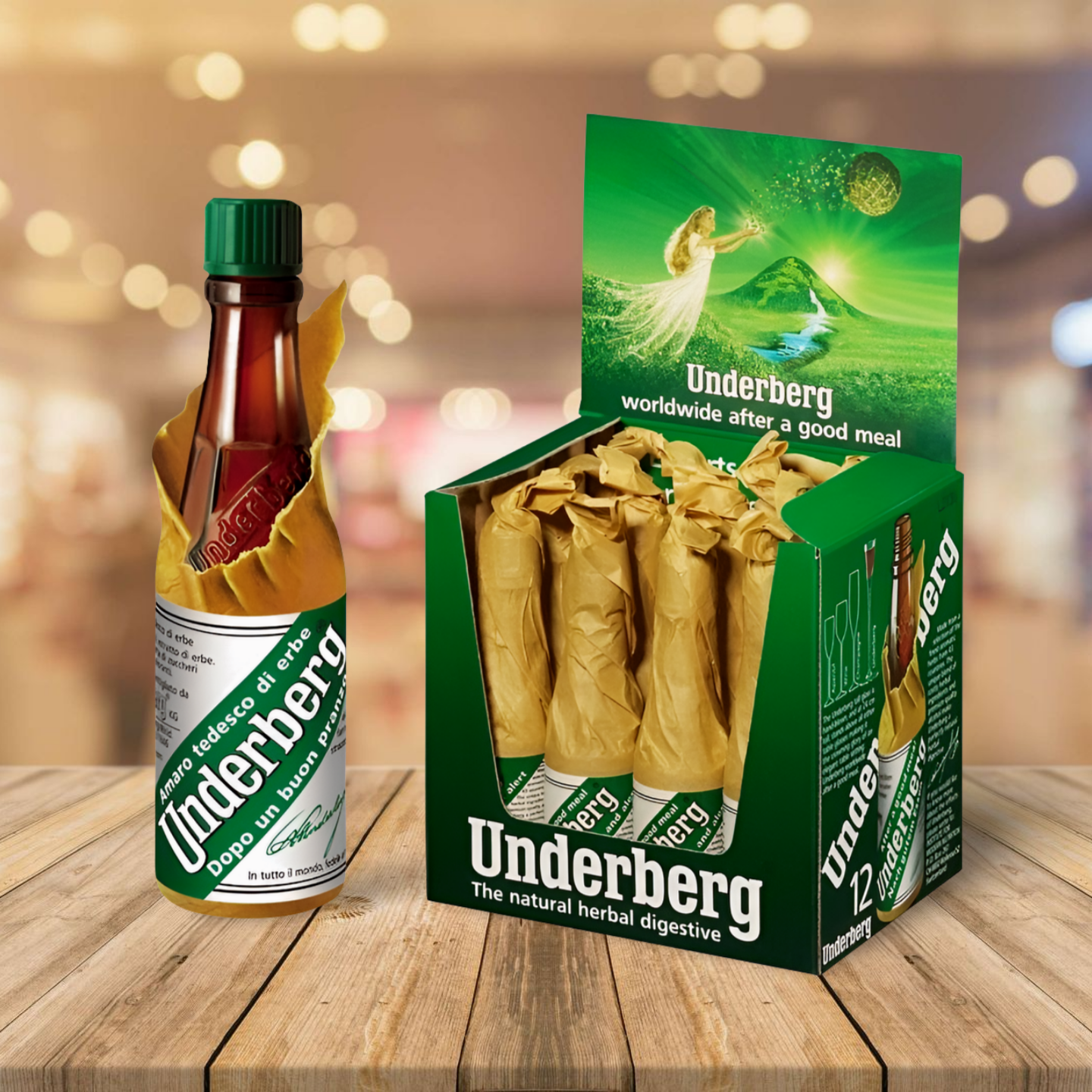 12x AMARO UNDERBERG MIGNON DIGESTIVO ERBE AROMATICHE ORIGINALE BOMBONIERA REGALO