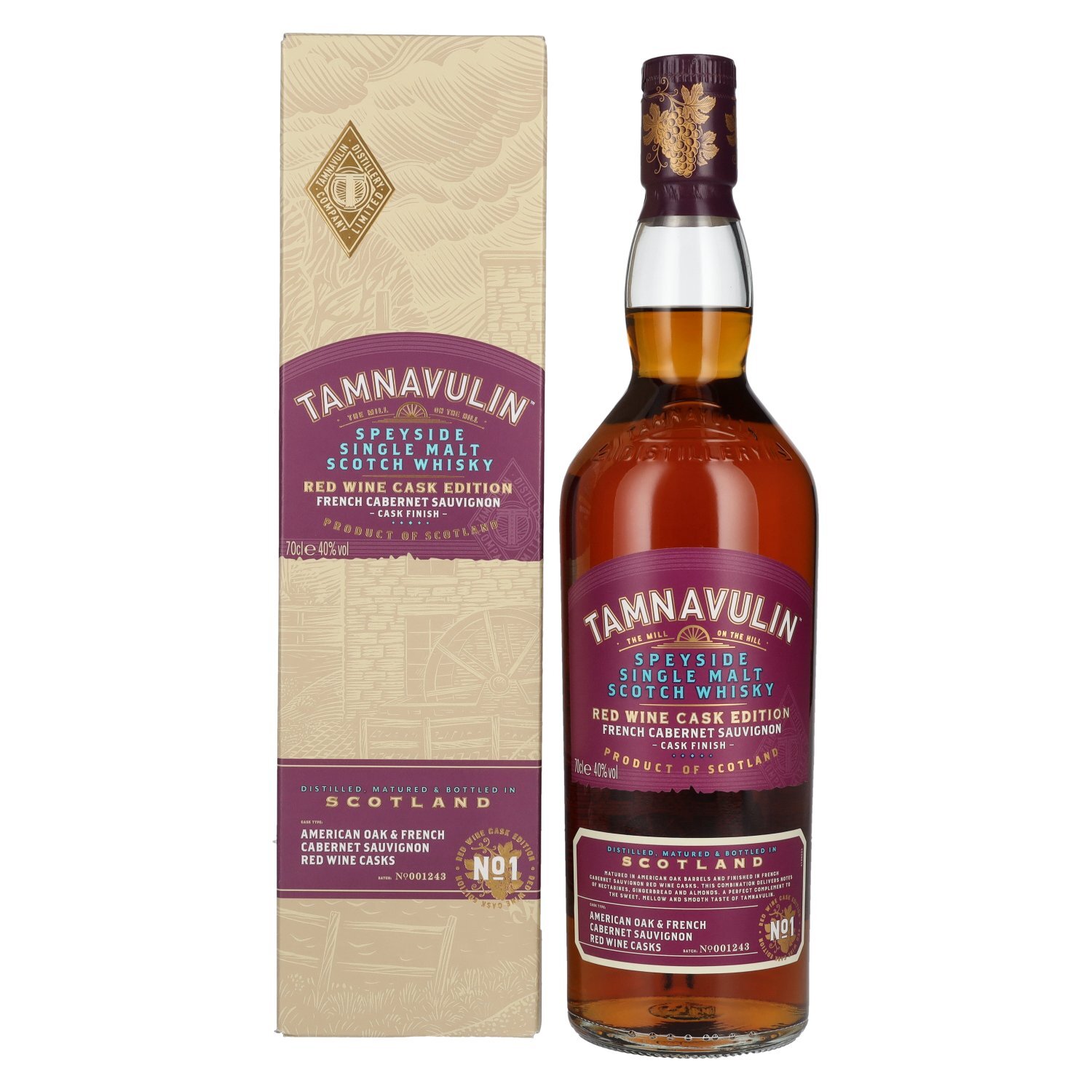 Tamnavulin FRENCH CABERNET SAUVIGNON CASK Speyside Single Malt Scotch Whisky