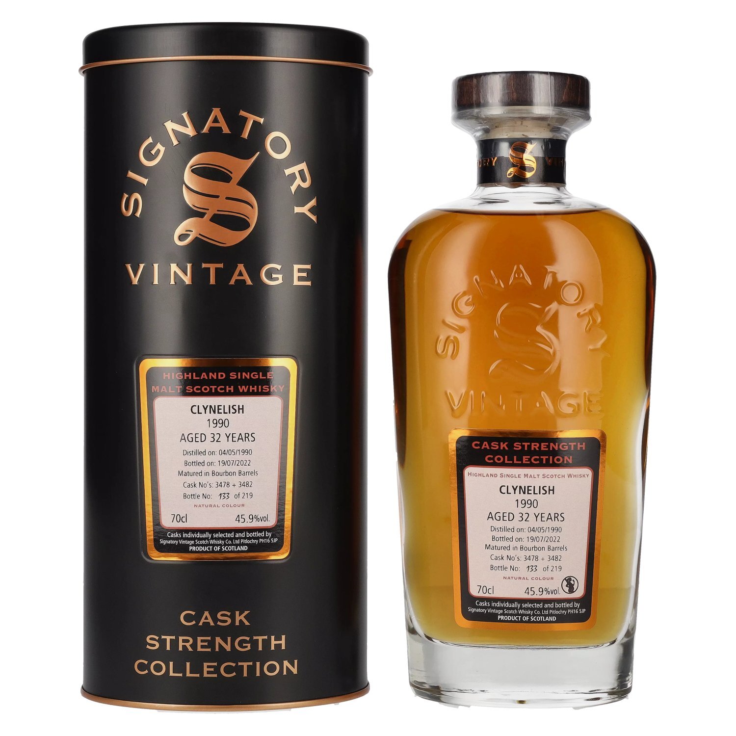 Signatory Vintage CLYNELISH 32 Years Old Cask Strength 1990