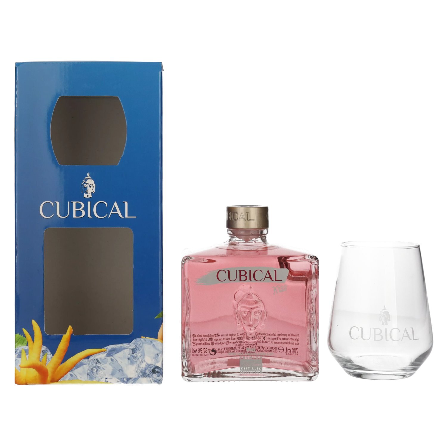 Cubical KISS Special Distilled Gin con bicchiere