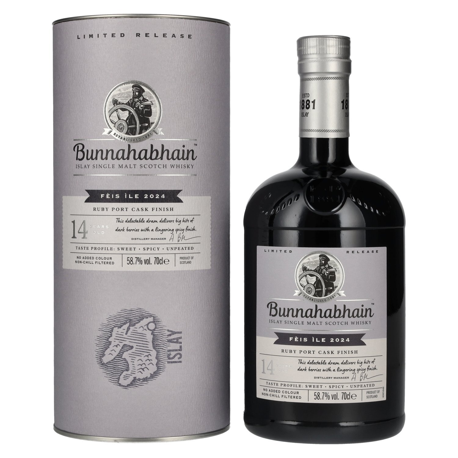 Bunnahabhain 14 Years Old RUBY PORT CASK Matured Limited Release Fèis Ìle 2024