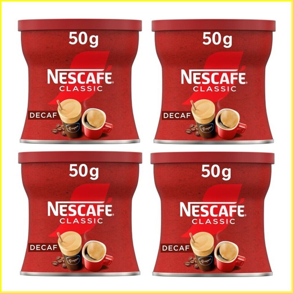 Greek Nescafe Classic Decaffeinato Frappe istantaneo / caffè caldo - 4 confez...