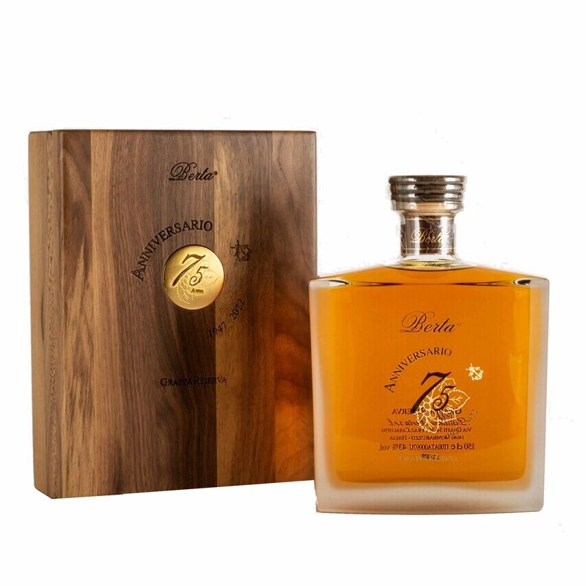 GRAPPA Stravecchia 75° Anniversario Berta Magnum 150 cl Distillerie Berta 43°...