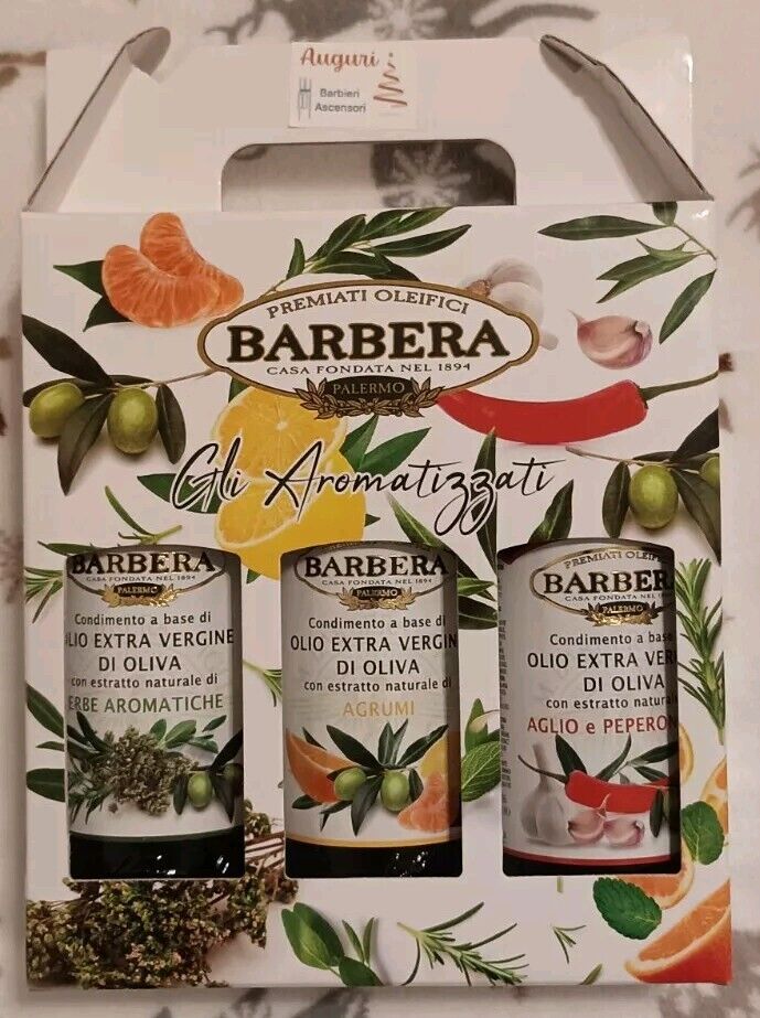 Olio BARBERA - GLI AROMATIZZATI (Confezione Regalo con 3 Bottiglie)